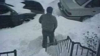 Blizzard of 1996 PhilaPA me Shoveling the snow [upl. by Stephie]