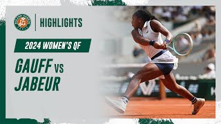 Gauff vs Jabeur Quarterfinal Highlights  RolandGarros 2024 [upl. by Annawd]