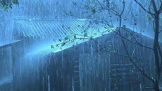 Beat Stress Within 5 Minutes to Deep Sleep with Heavy Rain amp Thunder Sounds on a Tin Roof at Night [upl. by Eelatsyrc]