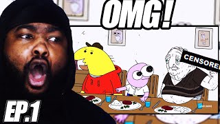 😂The Best Show  Smiling Friends Episode 1  Pilot  REACTION [upl. by Ruenhcs]