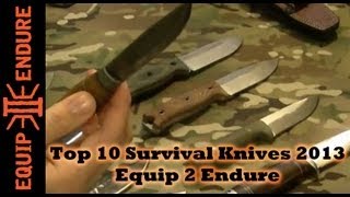 What are the Top Ten Survival Blades By Equip 2 Endure [upl. by Hewe]