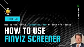 FinViz Tutorial How to use FinViz Fundamental Tab to scan for stocks [upl. by Nitsrik]