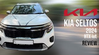 Kia Seltos 2024  HTX ivt  Walkaround  driving review  under 18 lakhs  panoramic sunroof [upl. by Milburn]