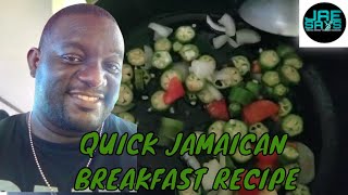 HOW TO MAKE A CREATIVE AND QUICK JAMAICAN BREAKFAST RECIPE USING OKRA amp FRANKFURTERSJAE SAYS [upl. by Hourigan]