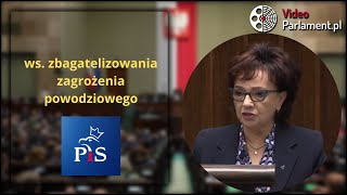 PiS  ws zbagatelizowania zagrożenia powodziowego [upl. by Nabru]