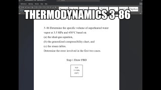 Thermodynamics 386 Determine the specific volume of superheated water vapor at 35 MPa and 450°C [upl. by Chae]