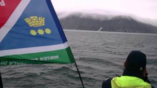 Bering Strait Swim start  flags in the wind [upl. by Iahk]