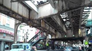 Elevated Subway Tracks in New York City  J Train [upl. by Eniamirt]