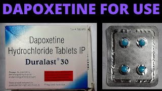 Duralast 30 mg use in hindi how to use dapoxetine tablet side effects [upl. by Laenahtan]