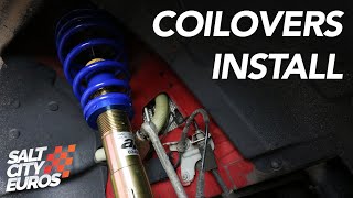 E90E91 Coilover Installation  The quototherquot Touring gets lowered [upl. by Gnohc161]