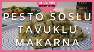 Pesto soslu tavuklu makarna ve salata tarifi [upl. by Lois214]