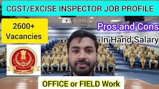 CGST INSPECTOR Job Profile  SSC CGL ssc cgl ssccgl cgl2024 [upl. by Parker126]