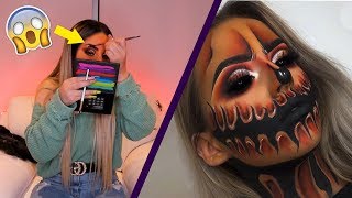 IMITANDO MAQUILLAJE DE HALLOWEEN 👻 EL RESULTADO DA MIEDO 😨 Kimberly Loaiza [upl. by Anwahsar450]