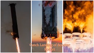 Historical Catch Landing by Space X recovered Rocket Booster [upl. by Aronid421]