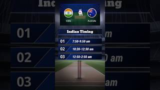 🇮🇳 Ind vs Aus test Timing in Indiahighlights cricket indvsaus viralvideo shorts shortvideo [upl. by Marlee]