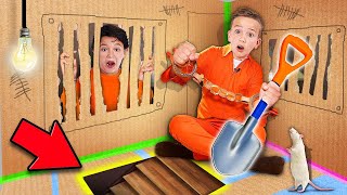 Escape from CARDBOARD PRISON Challenge [upl. by Ainuj]