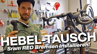 Die neuen SRAM RED Bremshebel montieren oder umbauen InstallationsAnleitung [upl. by Dranoel]