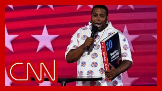 Kenan Thompson tells friends about Project 2025 in DNC skit [upl. by Olocin]