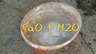 Calcium oxide and water CaO  H2O EXPERIMENT [upl. by Lleryd200]