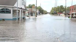 Whiteville left with flooded businesses parks and streets from Tropical Storm Idalia [upl. by Notlih19]