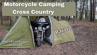 Cross Country Motorcycle Camping  8400 Mile23 Day Trip  Part 2 [upl. by Landmeier]