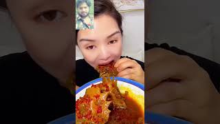 Dekhe Chinese log murge ki mundi kaise khatefood cooking viralviralshorts comedy shorts [upl. by Llerraf]