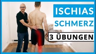 Ischiasschmerzen loswerden 3 SOFORTÜbungen [upl. by Ahsied561]