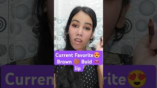 Brown 🟤 Bold Lip Combo ytshorts shorts brownlipstick lipcombotutorial [upl. by Elledoj]