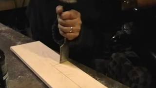 Sash Window Pocket cutting with a chisel [upl. by Eimile]