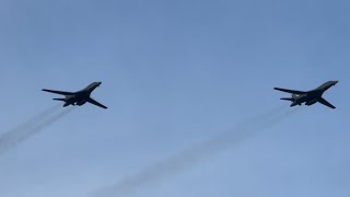 2023 Recap 5 Rose Parade B1 Lancer flyover  January 2 [upl. by Patrizius]