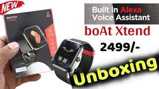 boat xtend smartwatch with alexa builtin 169 hd display  boat xtend smartwatch unboxing 2023 [upl. by Owen]