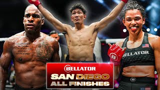 SIX SUPER FINISHES 💥 All fight finishes from Bellator San Diego [upl. by Pembrook]