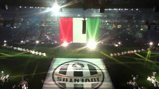 Inno Juventus con coreografia  Cerimonia Juventus Stadium [upl. by Frasier]