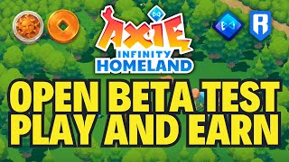 Axie Infinity HOMELAND OPEN BETA TEST PLAY and EARN [upl. by Koser]