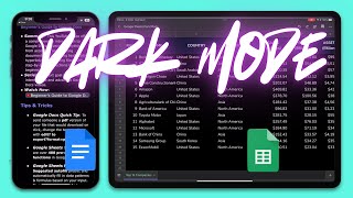 Enable Dark Mode on Mobile amp Tablet for Google Docs amp Sheets [upl. by Ennagem]