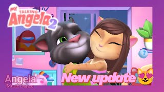 Angelas Party with Tom✨🍬  My talking Angela 2 new update 💖 [upl. by Linad166]