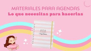 ¿Qué materiales necesitas para hacer agendas [upl. by Ohl847]