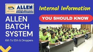 Allen Batch System 2024  Allen career institute Kota  Allen Kota  Toppers Talk allenkota [upl. by Sayles]