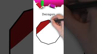 Draw Decagon  Easy drawing  drawings shorts trendingshorts viralshortsvideo [upl. by Ehrsam]