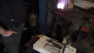 Knife build PART 131084 steel normalizing heat treating and quenching start to finish [upl. by Nnayram]