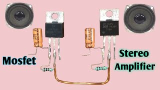 Stereo audio amplifier using mosfet z44 [upl. by Nnarual]