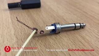 How To Solder An Audio Cable To An Audio Jack Fix  Repair Headphone Jack [upl. by Lemmy578]