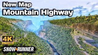 New Map Mountain Highway In SnowRunner Season 14 snowrunner truck 4k [upl. by Adiell]