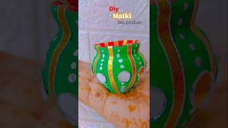 Easy Matki Decoration For School Competitioncraftsvilla craftscreativecrafts jyoticraftgallery [upl. by Idnaj]