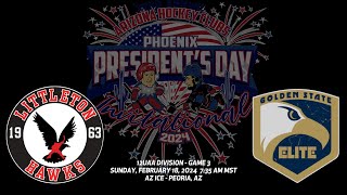 2024 Phoenix Presidents Day Tourney  12UAA Div Game 3 LHA Hawks vs Golden State Elite [upl. by Aserehc]