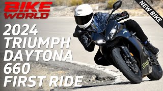 2024 Triumph Daytona 660  First Launch Ride [upl. by Orsini412]