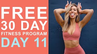 Day 11  Free 30 Day Fitness Challenge  Abs amp Arms [upl. by Woolley600]