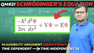 SCHRÖDINGERS EQUATION Derivation  Plausibility Argument amp TimeIndependent SE Derivation [upl. by Argella]