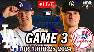 Dodgers  Yankees  WORLD SERIES JUEGO 3  Oct 28th 2024  MLB [upl. by Andel786]