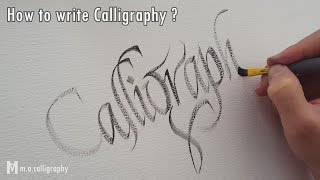 How to write calligraphy with a flat brush [upl. by Airamas]